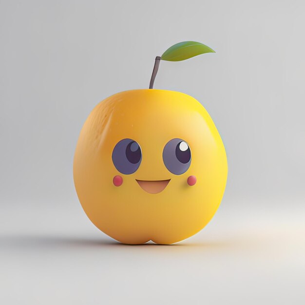 Happy and funny fruit mascot generative ai