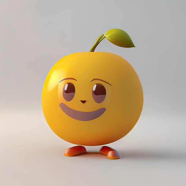 Happy and funny fruit mascot generative ai