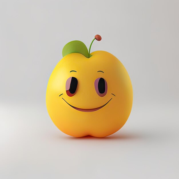 Photo happy and funny fruit mascot generative ai