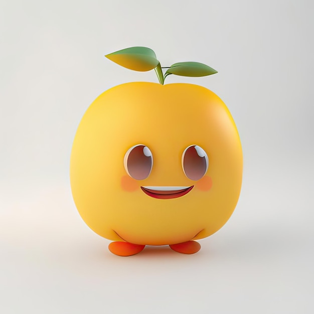 Happy and funny fruit mascot generative ai