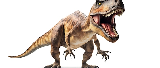 사진 텍스트에 대한 복사 공간을 가진 행복한 재는 t-rex 공 배경