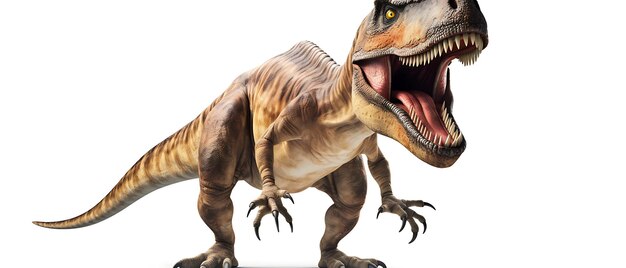 텍스트에 대한 복사 공간을 가진 행복한 재는 T-Rex 공 배경