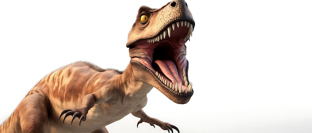 Happy funny t rex dinosaure backgroung with copy space for text