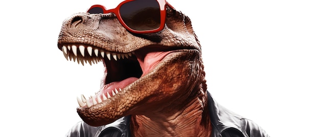 Happy funny t rex dinosaure backgroung with copy space for text