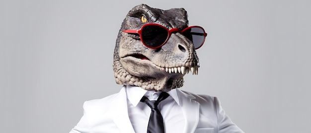 happy funny t rex dinosaure backgroung with copy space for text