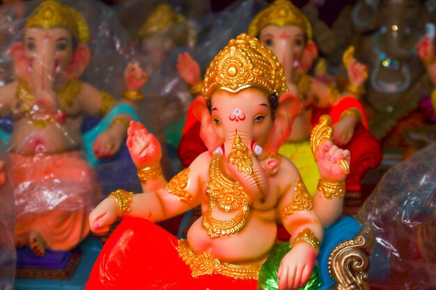 행복한 Ganesh Chaturthi 힌두교 신 Ganesha