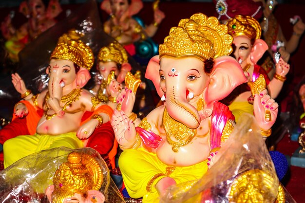 행복한 Ganesh Chaturthi 힌두교 신 Ganesha