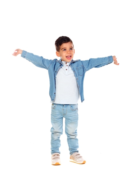 Happy gipsy child dancing