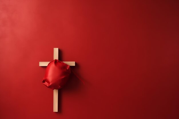 Happy good friday celebration concept with crown of thorns bible christian cross and copy space