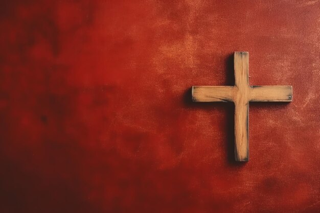 Photo happy good friday celebration concept with crown of thorns bible christian cross and copy space