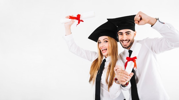 Felice laurea uomo e donna