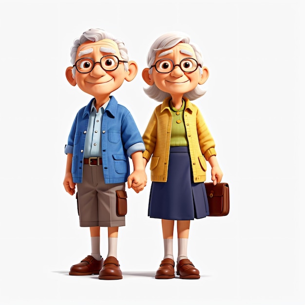 Фото Счастливый день бабушки и дедушки 3d-дизайн с ребенком