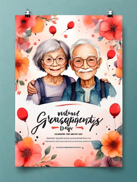 Photo happy grandparents day greeting card