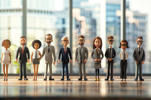 Happy Group Of Business People Standing In Office