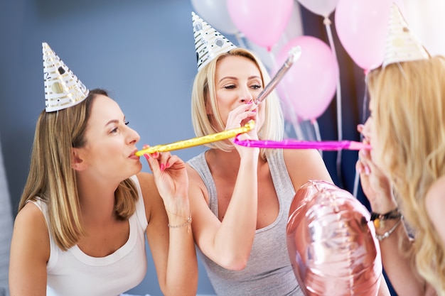 happy group of friends celebrating together