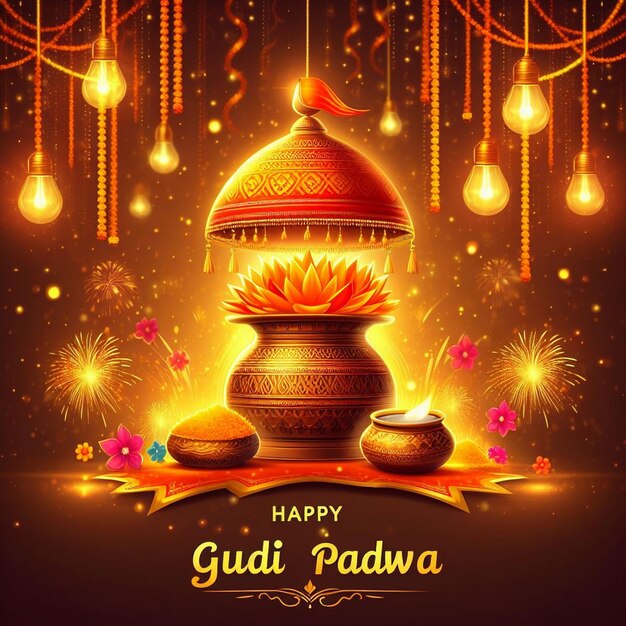 HAPPY Gudi Padwa traditional new year for Marathi Hindus AI generated