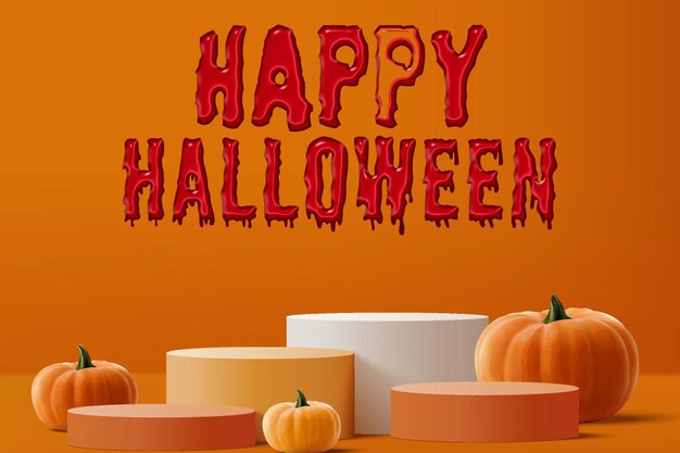 Foto modello di sfondo felice halloween con zucche divertenti