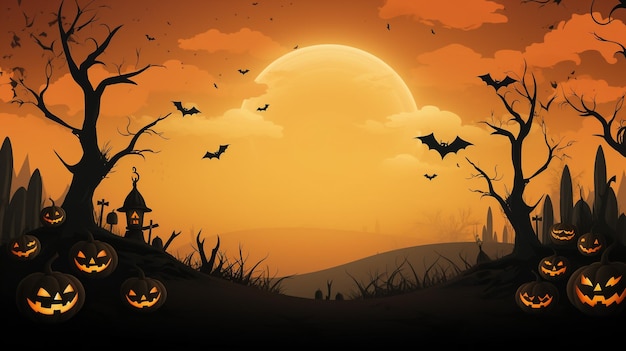 Happy Halloween banner of uitnodiging voor feest achtergrond