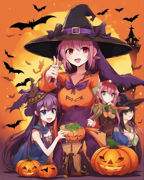 Happy Halloween Character Style background