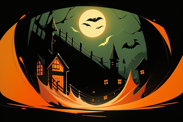 Happy halloween girl event background wallpaper promotional poster design illustration cartoon