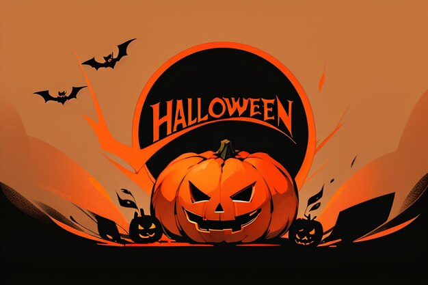 Happy Halloween Girl Event Background Wallpaper Promotional Poster Design Illustration Cartoon