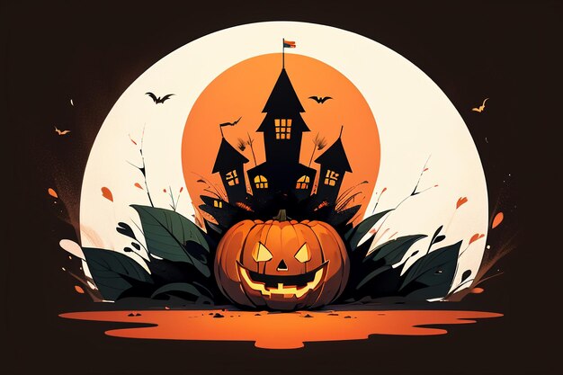 Happy Halloween Girl Event Background Wallpaper Promotional Poster Design Illustration Cartoon