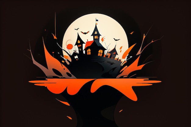 Happy Halloween Girl Event Background Wallpaper Promotional Poster Design Illustration Cartoon