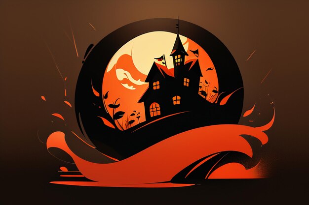 Happy halloween girl event background wallpaper promotional poster design illustration cartoon