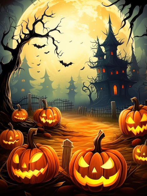 Happy halloween kids will enjoy the halloween festivalghost will come out on the halloween festival