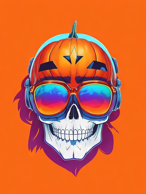 Happy halloween mask madness skulls and pumpkins galore