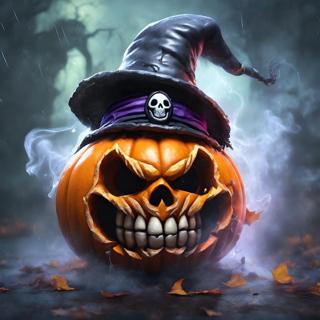 Happy Halloween October Festival Spooky Pumpkin Illustration