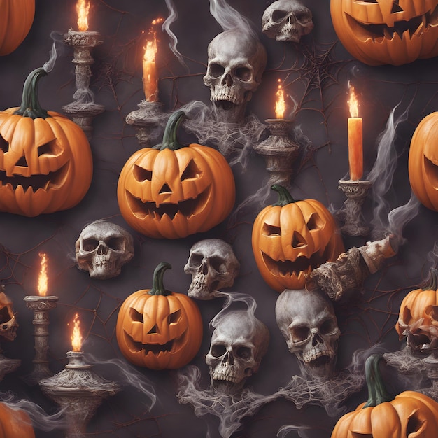 Foto happy halloween oktober festival spooky pompoen illustratie
