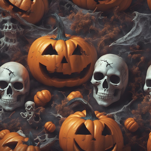 Happy Halloween Oktober Festival Spooky Pompoen Illustratie