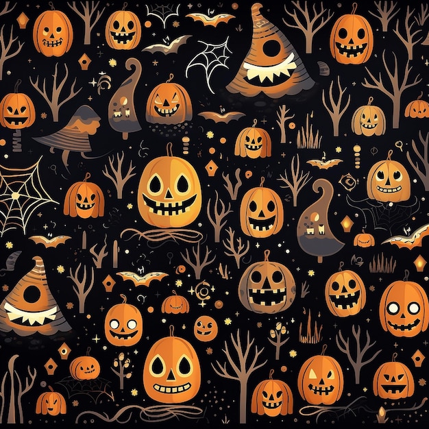 happy halloween pattern