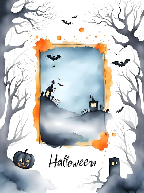 Happy halloween poster illustration