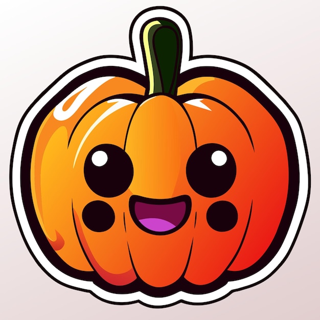 Photo happy halloween pumpkin sticker adorable neon