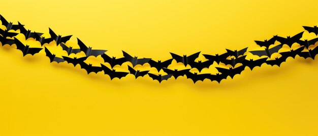 Happy halloween spooky scary background with pumpkins bats copy space
