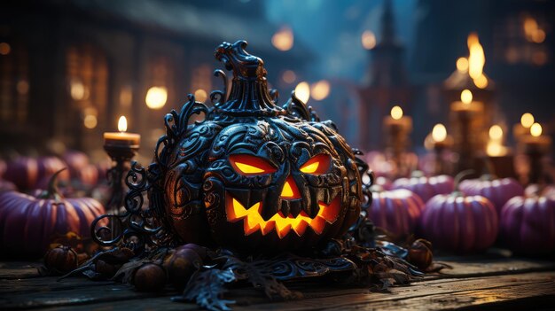 Happy Halloween unique banner for Halloween AI generated