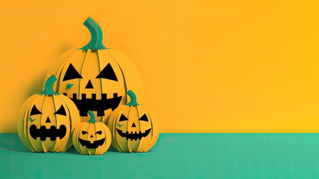 Happy hallowen copy space banner