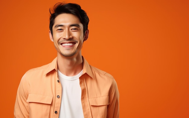 happy handsome fashion man smiling and wearing color cloth