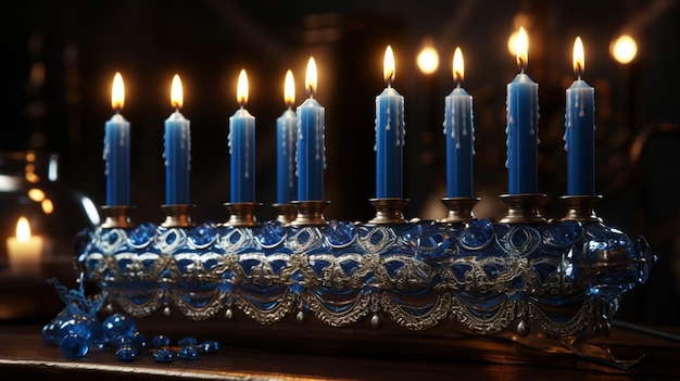 Happy hanukkah Menorah Star of david
