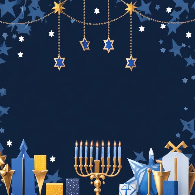 Foto happy hanukkah star david achtergrond afbeeldingen collecties schattige behang ai gegenereerd