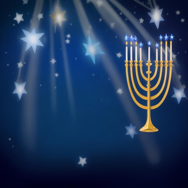 Foto happy hanukkah star david achtergrond afbeeldingen collecties schattige behang ai gegenereerd