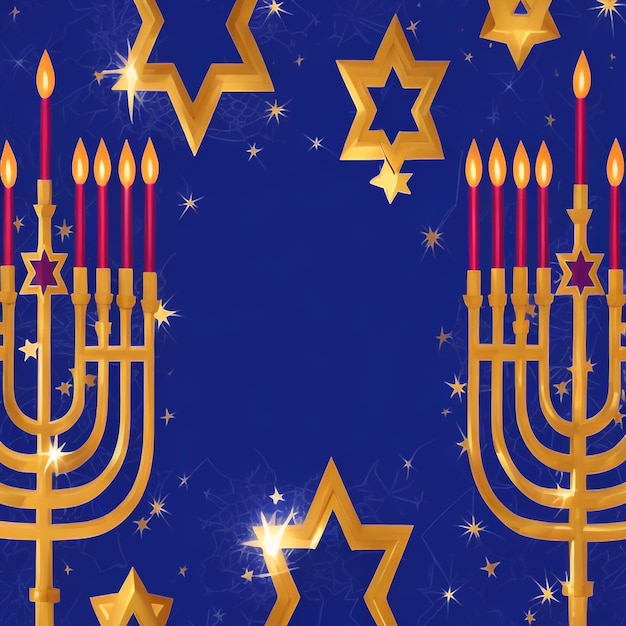 Foto happy hanukkah star david achtergrond afbeeldingen collecties schattige behang ai gegenereerd