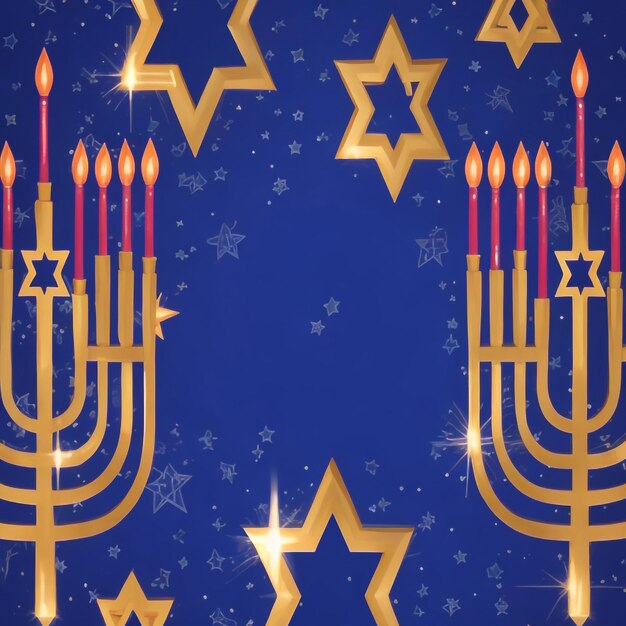 Happy hanukkah star david background images collections cute wallpapers ai generated