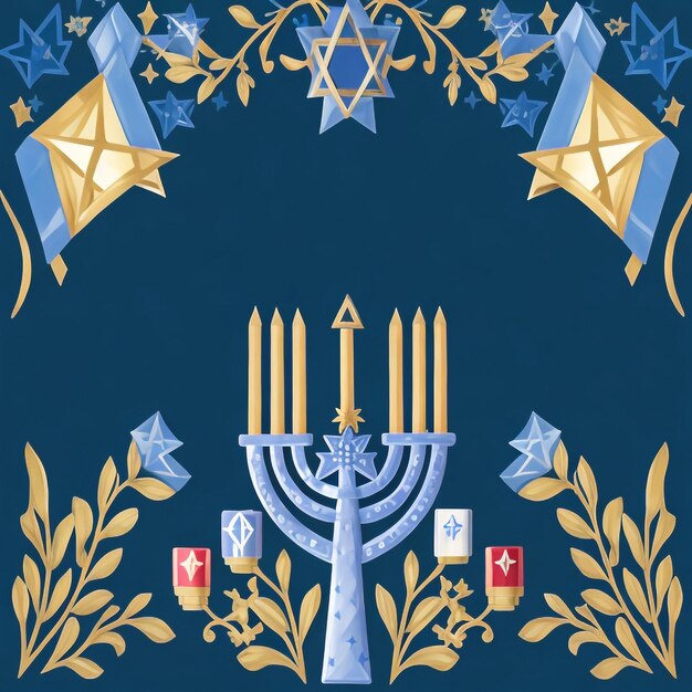 Happy hanukkah star david background images collections cute wallpapers ai generated