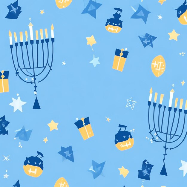 Photo happy hanukkah star david background images collections cute wallpapers ai generated