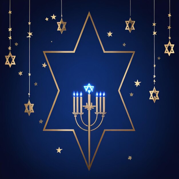 Happy hanukkah star david background images collections cute wallpapers ai generated