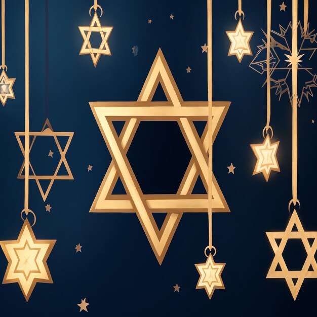 Photo happy hanukkah star david background images collections cute wallpapers ai generated