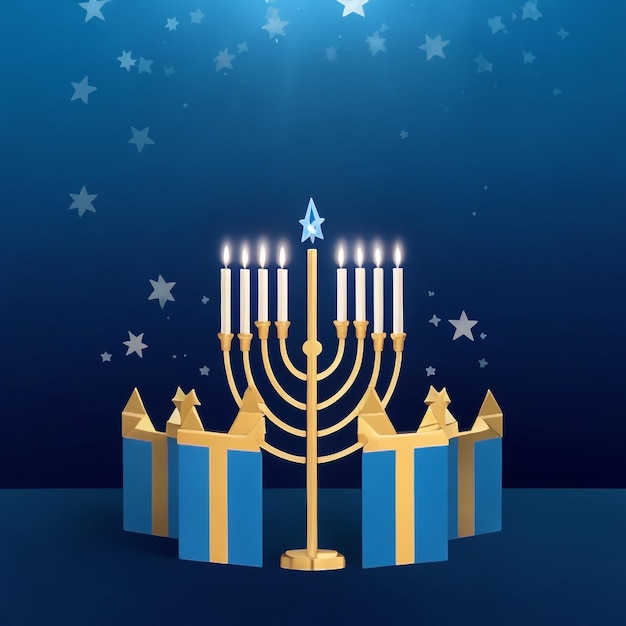 Photo happy hanukkah star david background images collections cute wallpapers ai generated